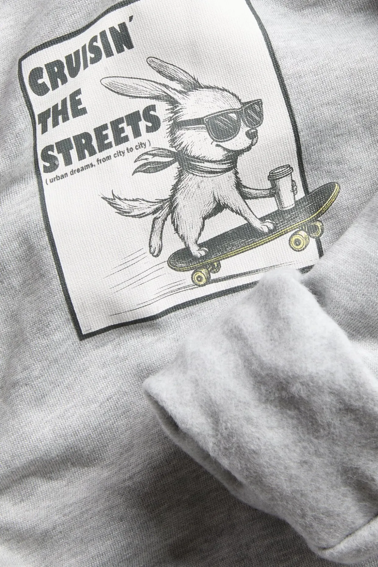 Sweatshirt med tryck