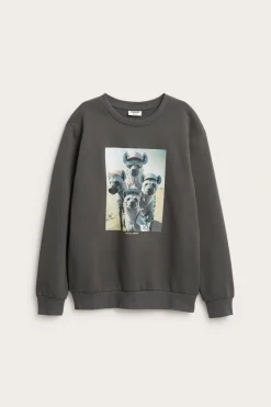 Sweatshirt med tryck