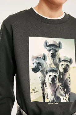 Sweatshirt med tryck