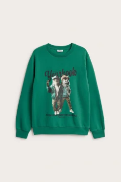 Sweatshirt med tryck