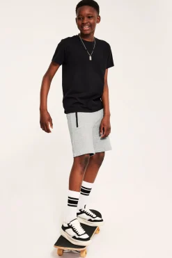 Sweatshorts i bomullstrikå