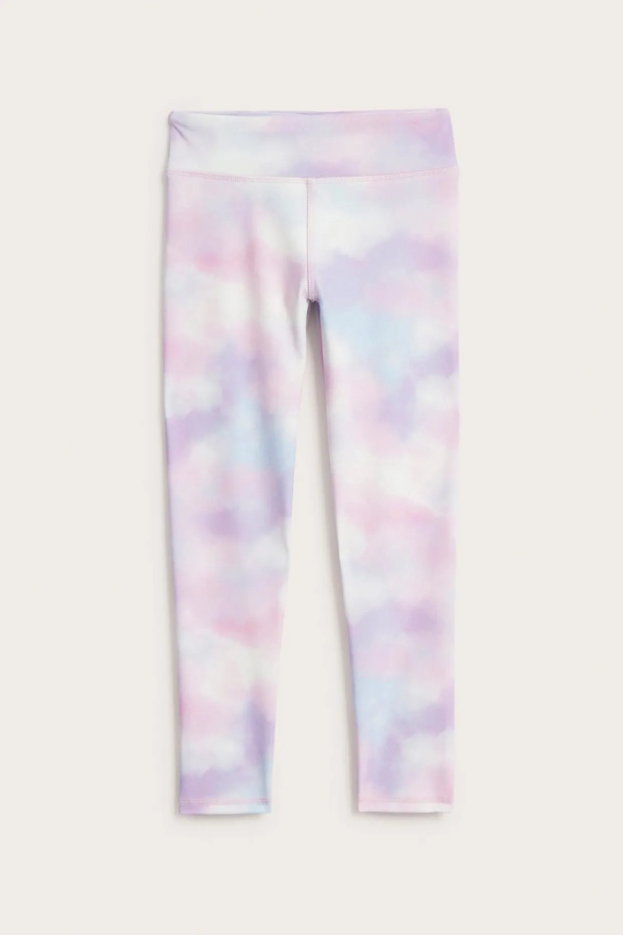 Tie dye-mönstrade träningsleggings i stretchig jersey