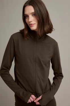 Träningsjacka i mjuk stretchjersey
