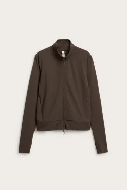 Träningsjacka i mjuk stretchjersey