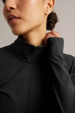 Träningsjacka i mjuk stretchjersey