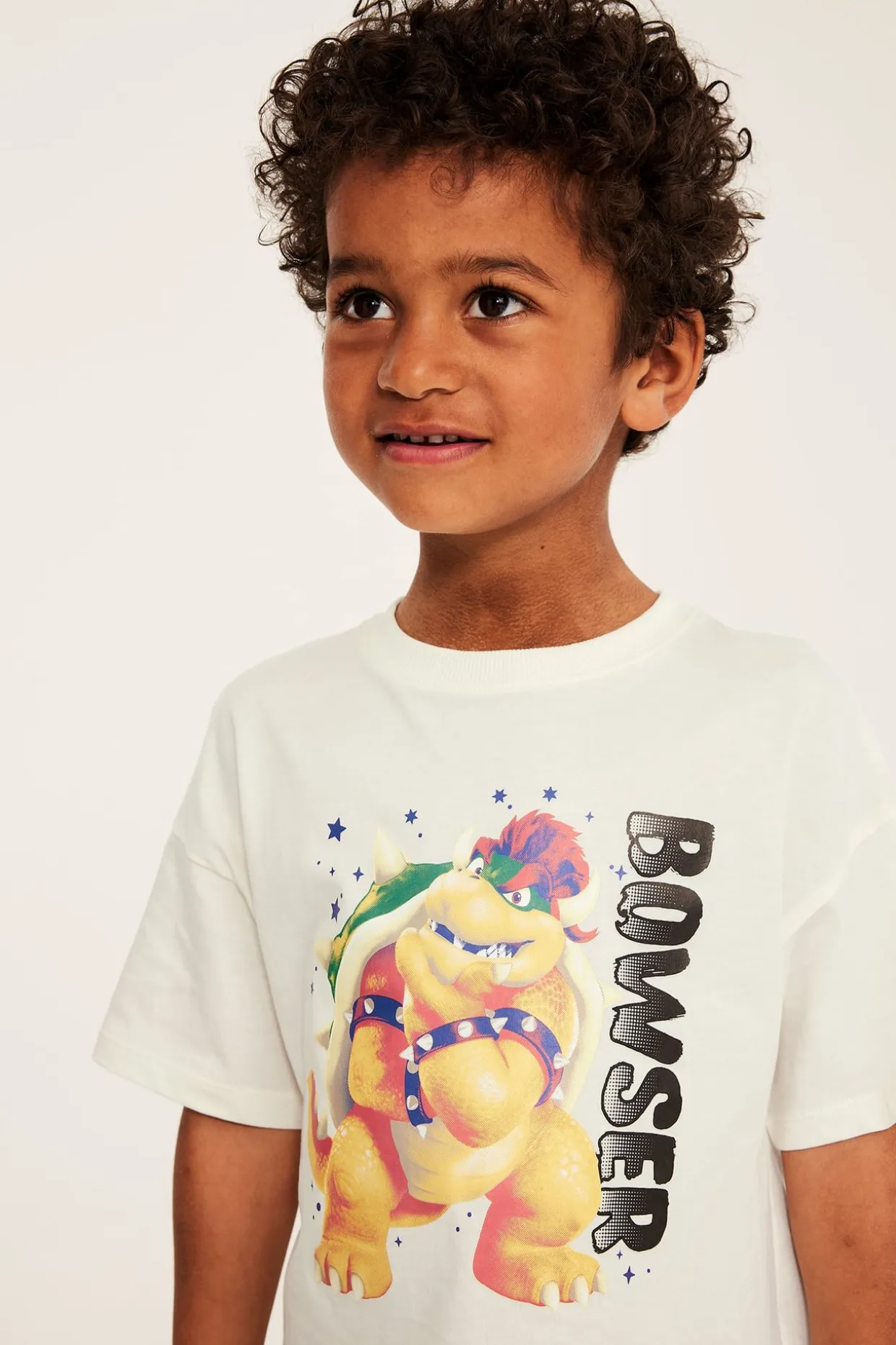 T-shirt Bowser i bomullstrikå