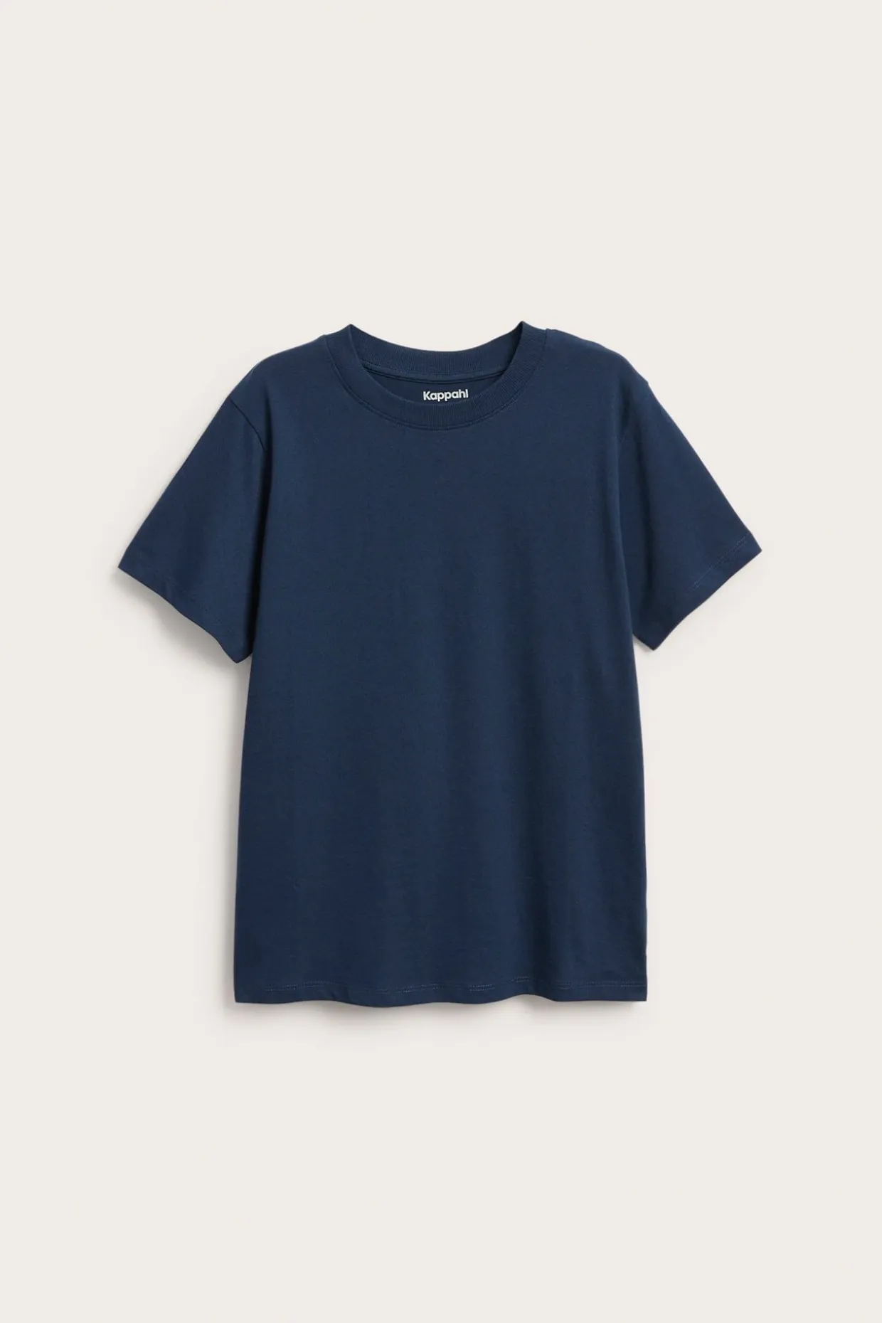 T-shirt i bomullstrikå med kort ärm
