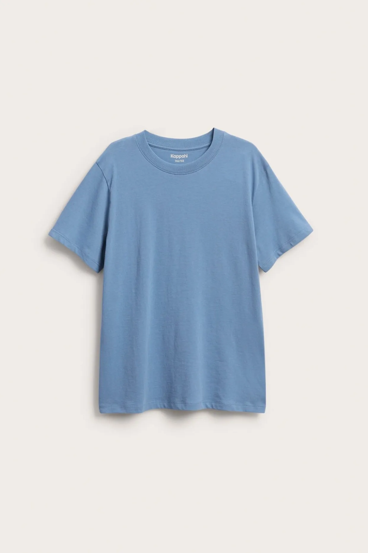 T-shirt i bomullstrikå med kort ärm