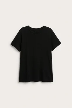 T-shirt i bomullstrikå med kort ärm