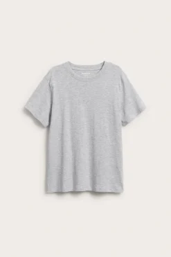 T-shirt i bomullstrikå med kort ärm