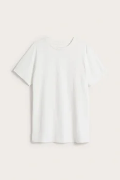 T-shirt i bomullstrikå med kort ärm