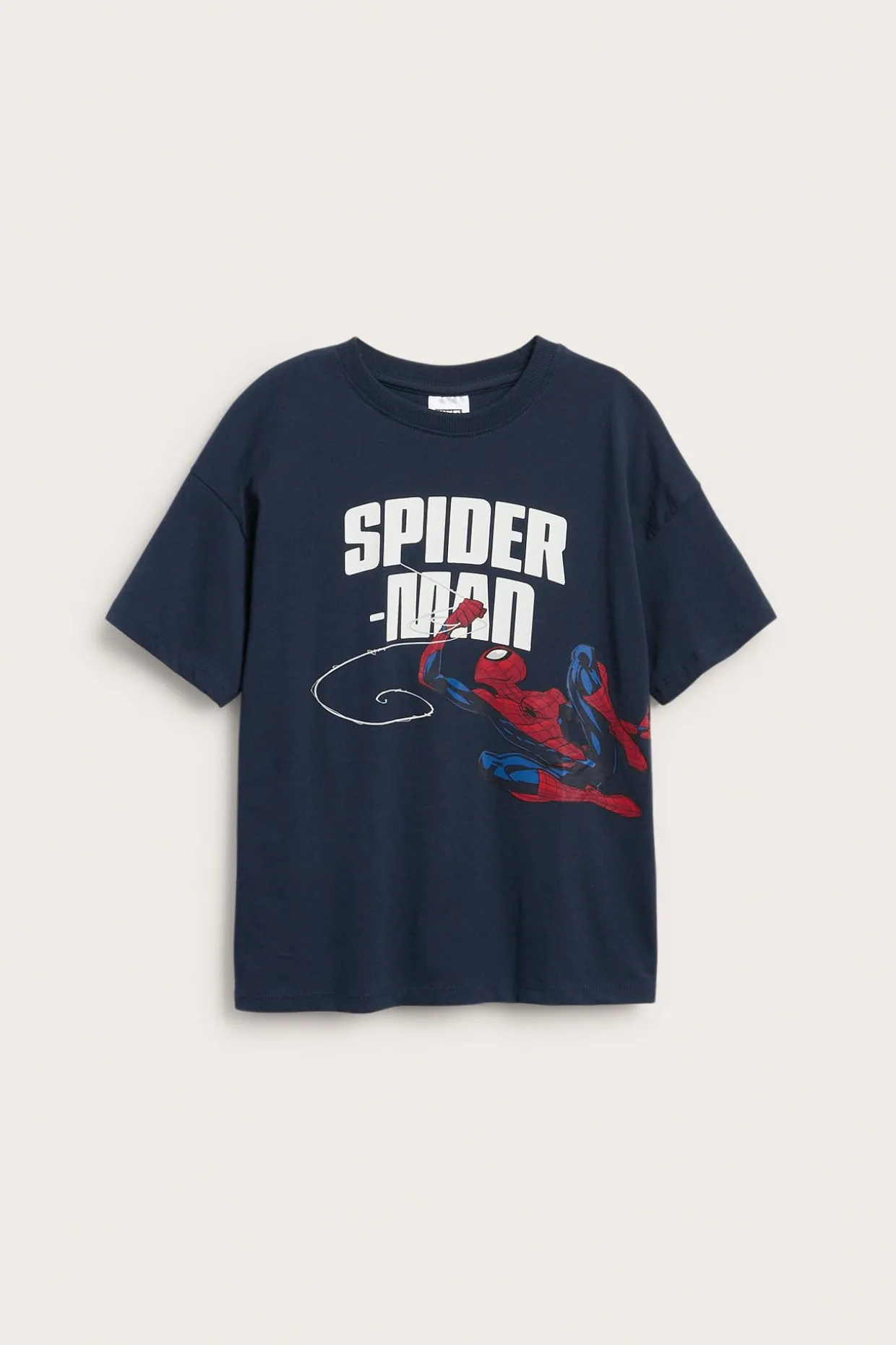 T-shirt i bomullstrikå med Spiderman