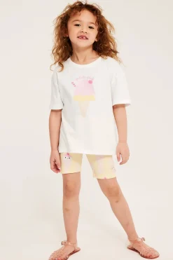 T-shirt med glittrigt glasstryck
