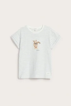 T-shirt med nalle-applikation