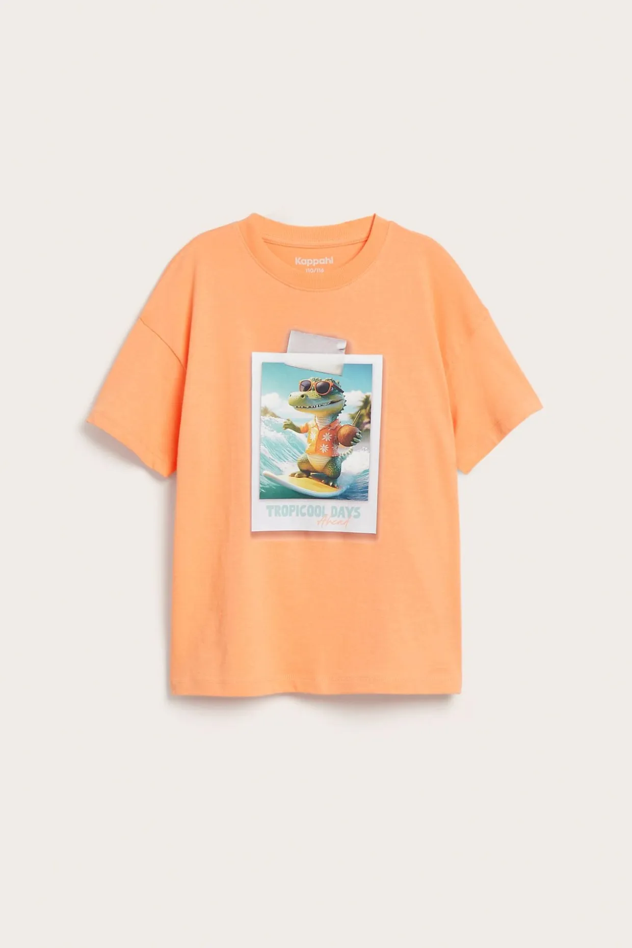 T-shirt med print av krokodil