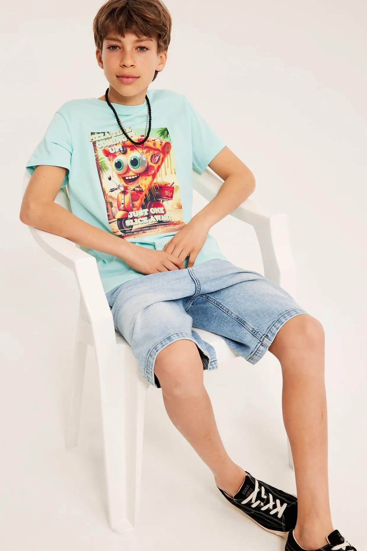T-shirt med print fram