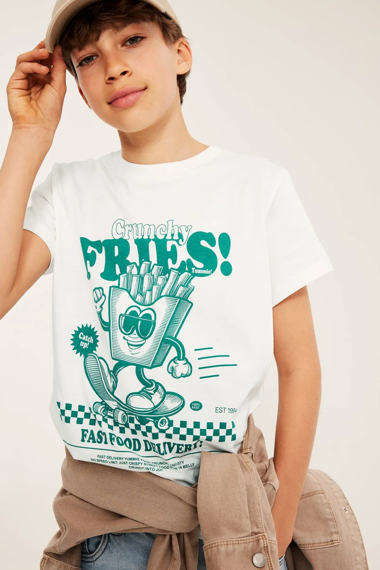 T-shirt med print fram
