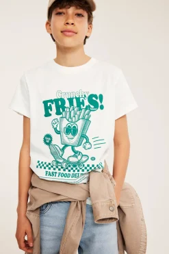 T-shirt med print fram