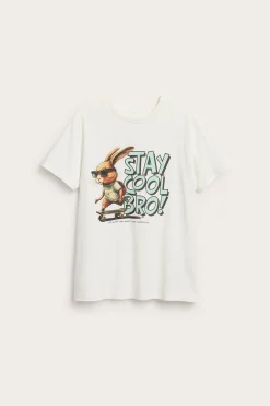 T-shirt med print fram