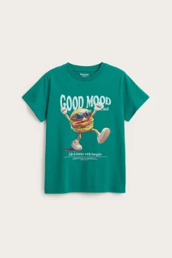 T-shirt med print fram