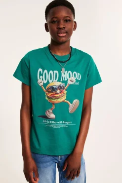T-shirt med print fram