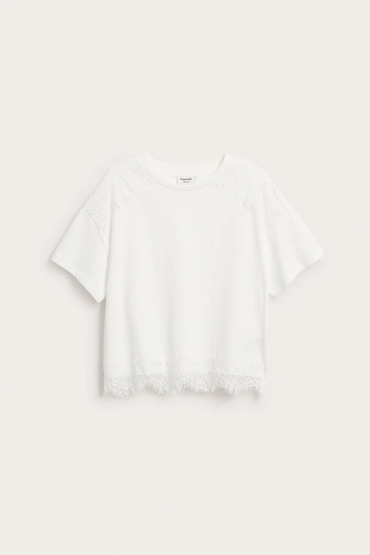 T-shirt med spetsdetaljer