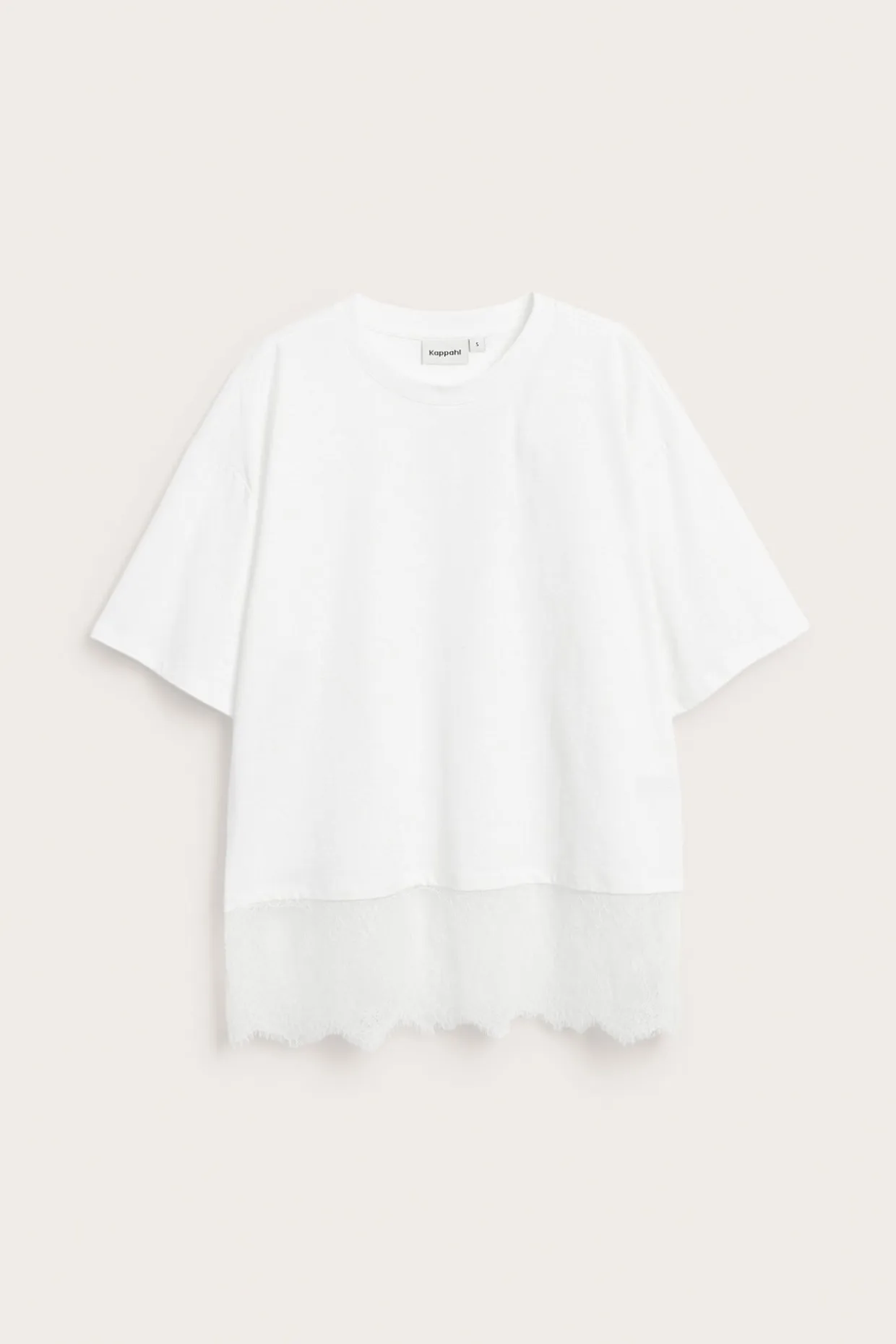 T-shirt med spetskant