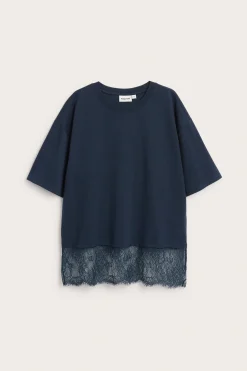 T-shirt med spetskant