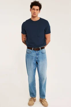 T-shirt med strukturmönster regular fit