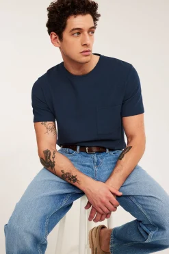 T-shirt med strukturmönster regular fit