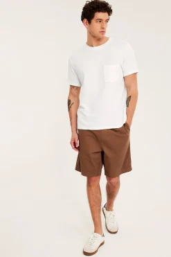 T-shirt med strukturmönster regular fit