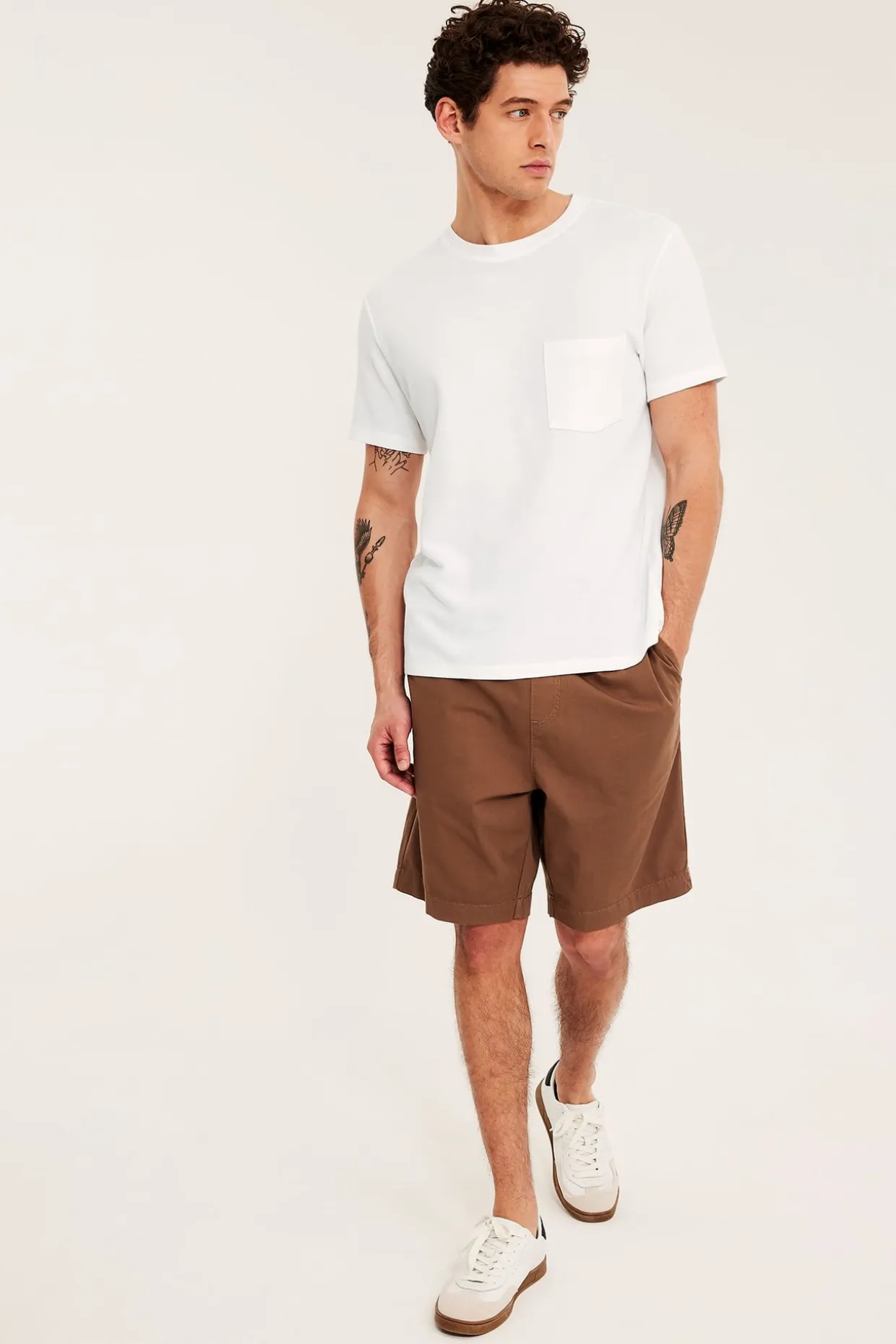 T-shirt med strukturmönster regular fit