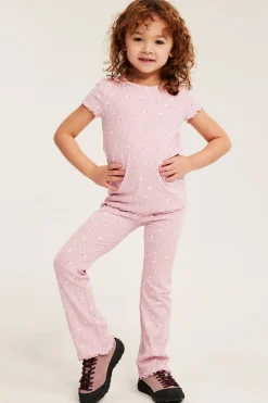 Utsvängda ribbade leggings