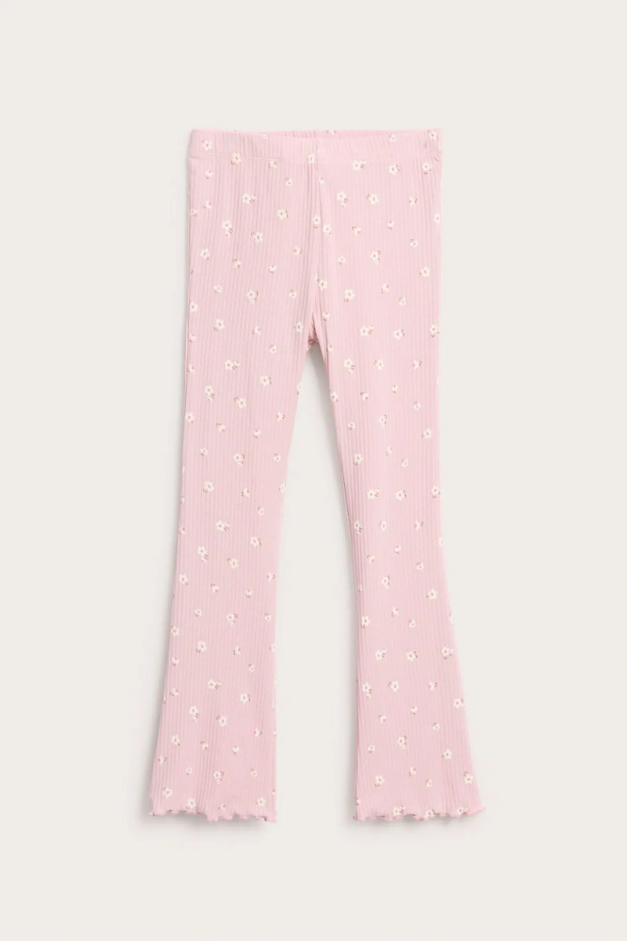 Utsvängda ribbade leggings