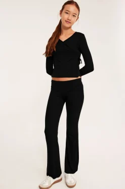 Utsvängda yoga pants i viskosjersey