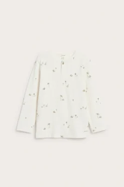 Våfflad långärmad t‑shirt