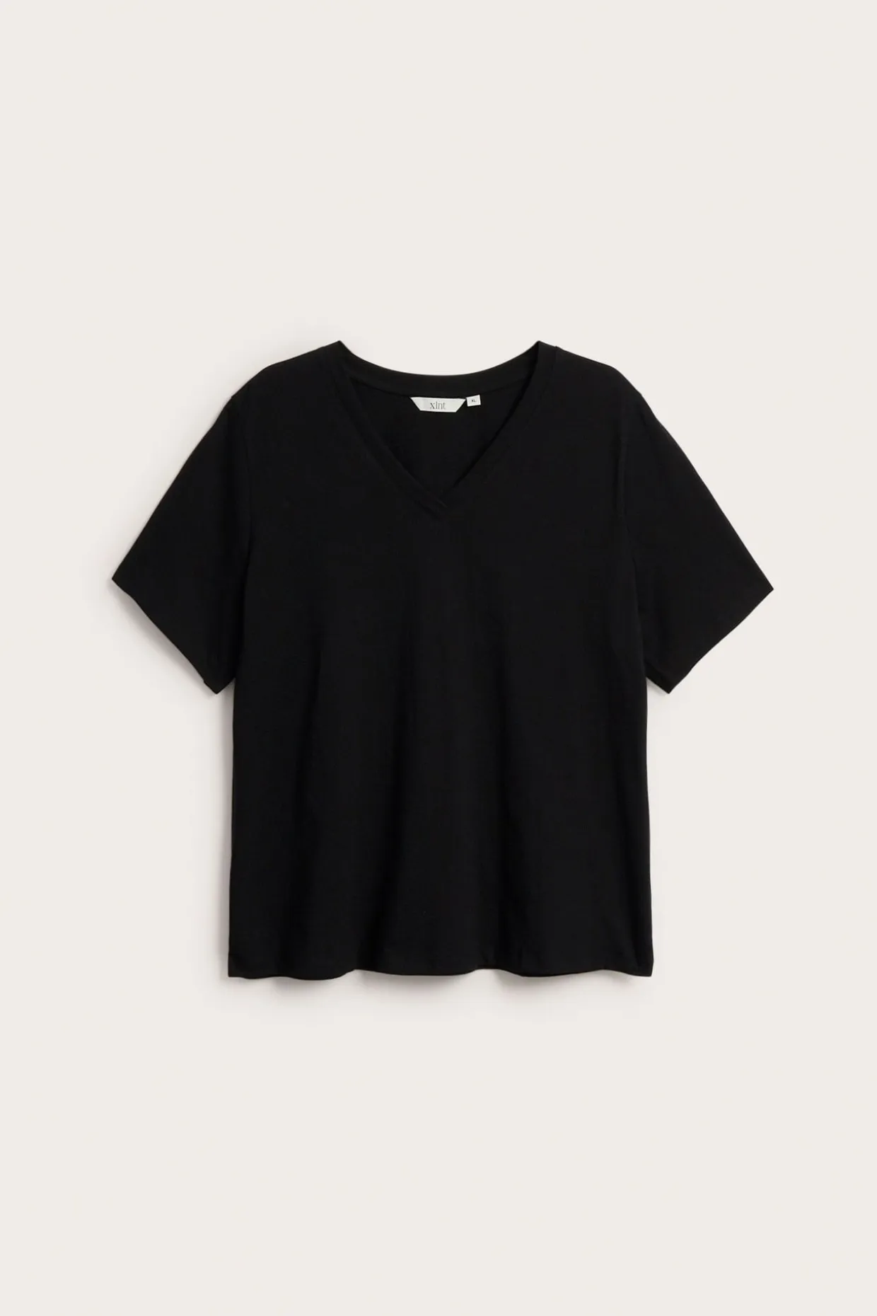 V-ringad bomulls t-shirt