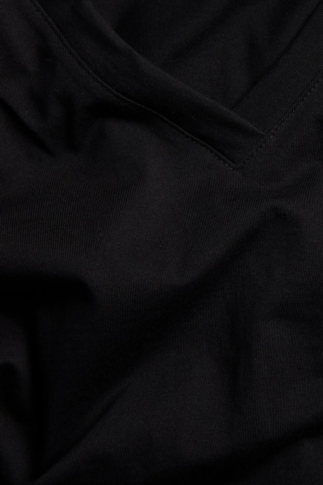 V-ringad bomulls t-shirt