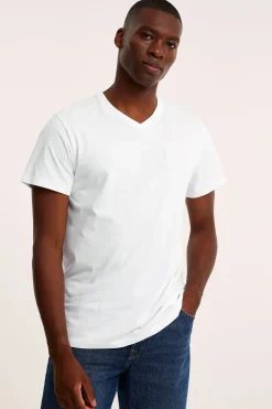 V-ringad t-shirt i bomull