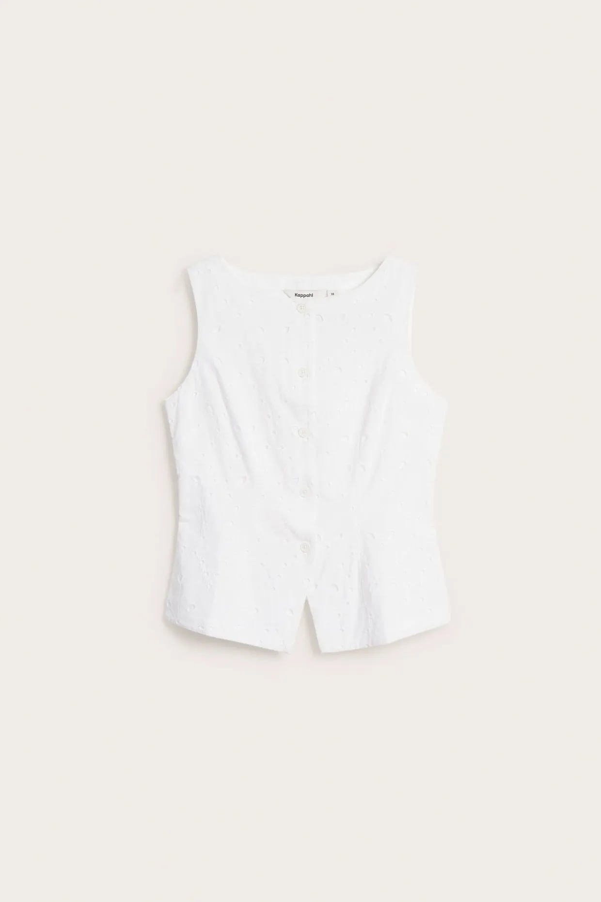 Väst i broderie anglaise