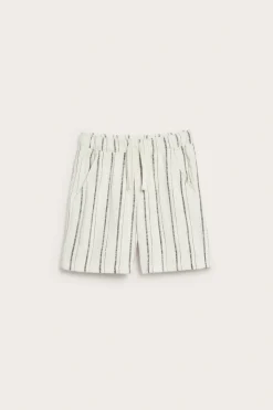 Vävda bomullsshorts med ränder