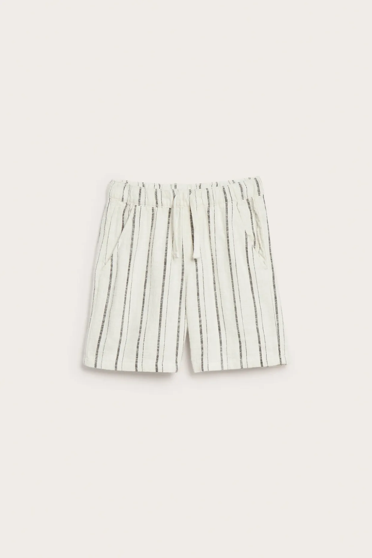 Vävda bomullsshorts med ränder
