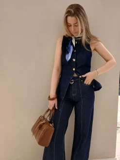 Wide jeans high waist