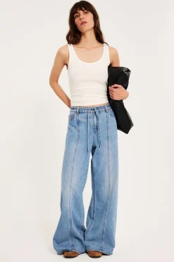 Wide jeans high waist