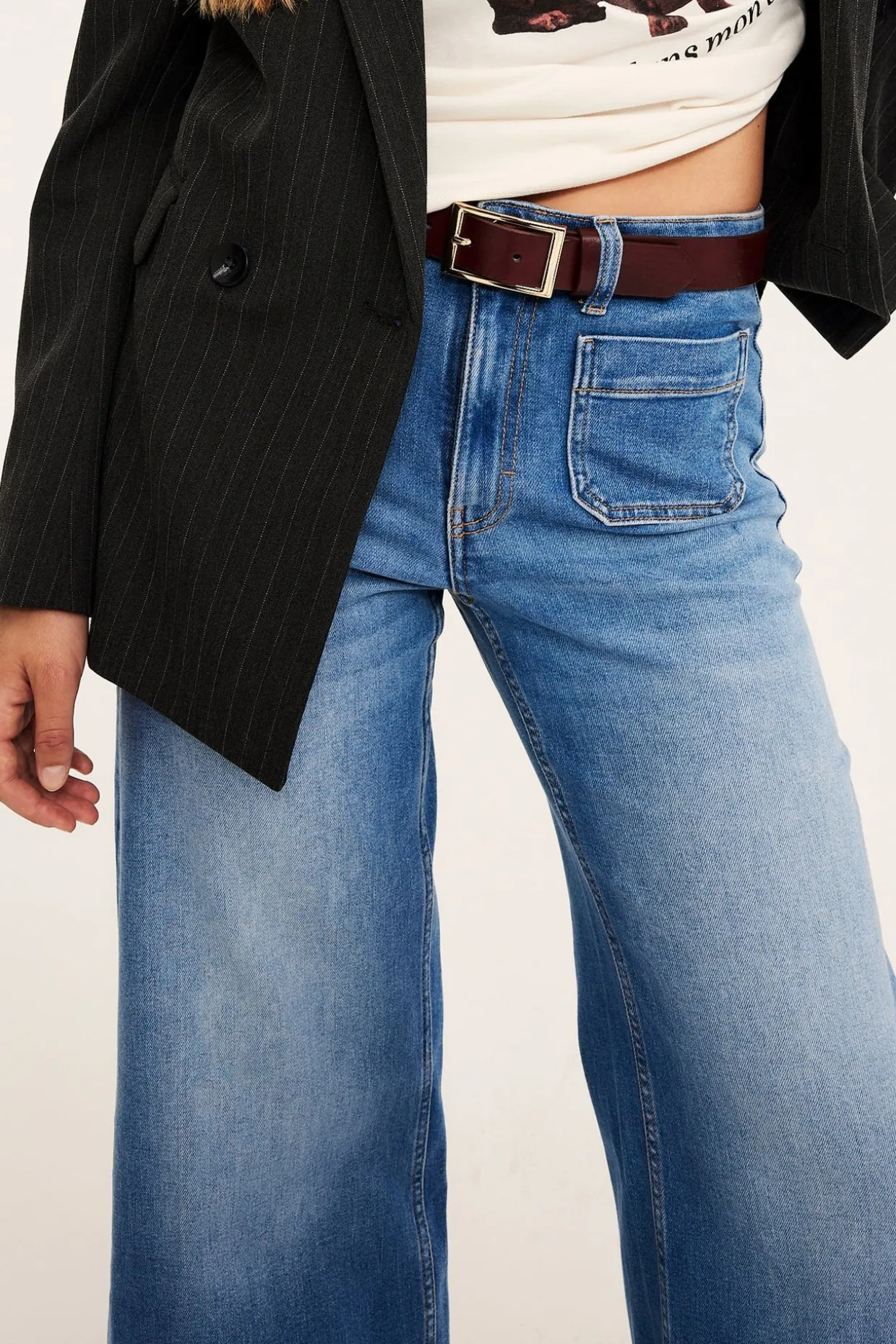 Wide jeans high waist