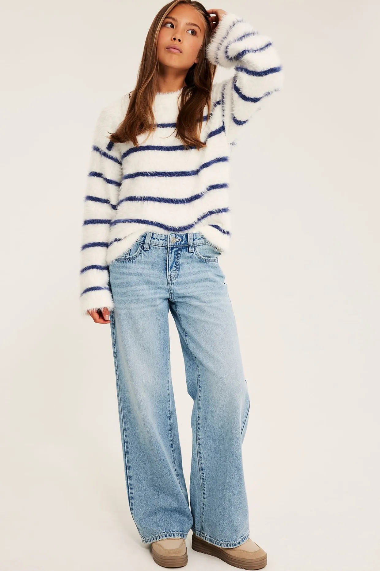 Wide jeans low waist