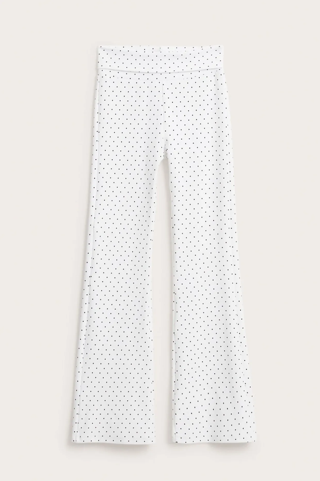 Yoga pants i prickig bomullstrikå