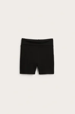 Yoga-shorts med nedvikt midja